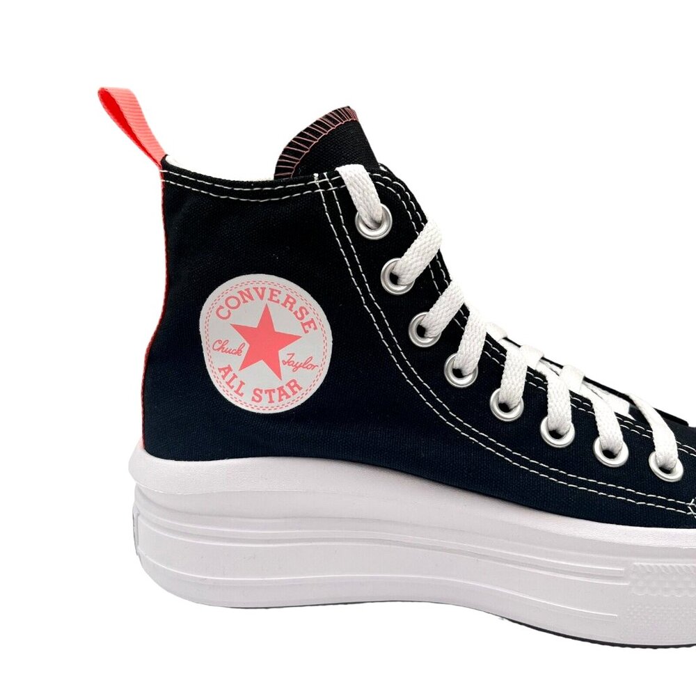 Converse Chuck Taylor All Star Move Youth Girls Platform Sneakers Size 6 Black - Picture 3 of 16